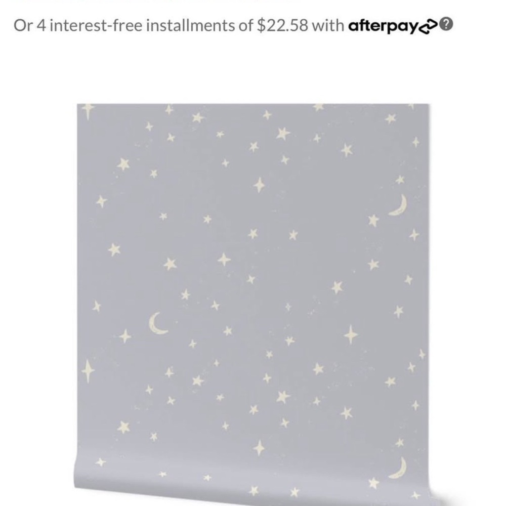 Starry Night Blue Spoonflower Wallpaper